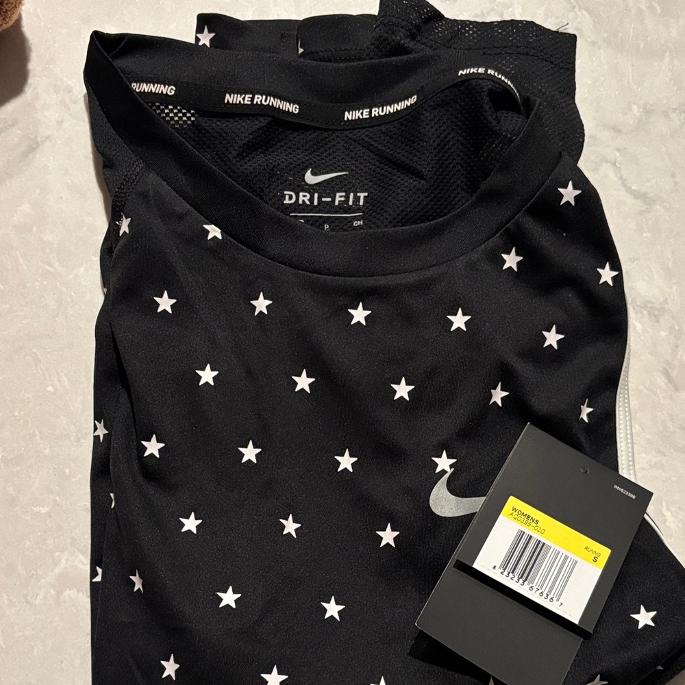 Nike Black and White Star Dri-FIT Top